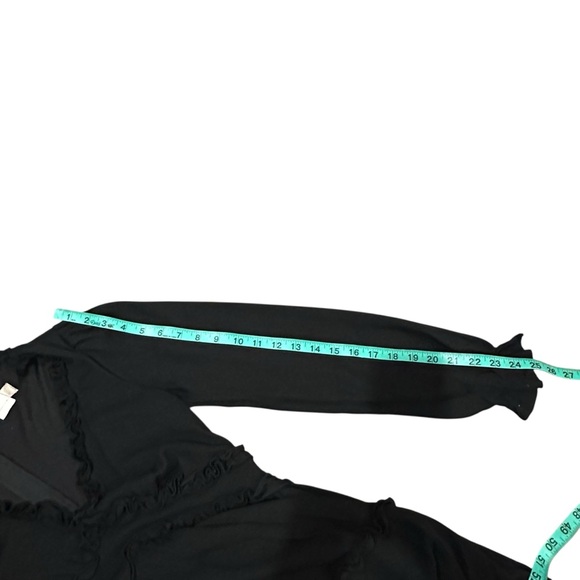 Altar'd State Genevieve Black Babydoll Ruffle Long Sleeve Mini Dress - Size XS - Picture 15 of 16